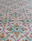 White Butidar Silk Jamawar Embroidery Pashmina Shawl