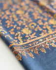 Vintage Foggy Blue Paisley Pashmina Shawl