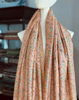 Châle Pashmina brodé Jamawar rose corail