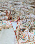 Vintage Ivory White Jamawar Embroidery Pashmina Shawl