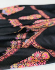 Black Cone Bouquet Design Pashmina Shawl