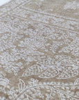 Beige Floral Jaal Embroidery Pashmina Shawl