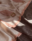 Light Camel Cone Boteh Pashmina Shawl