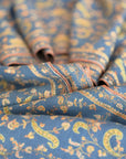 Vintage Foggy Blue Paisley Pashmina Shawl