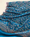 Turquoise Butidar Embroidery Pashmina Shawl 4
