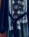 Black Floral Design Jamawar Pashmina Shawl
