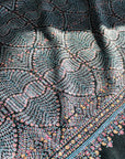 Black Diamond Design Jamawar Pashmina Shawl