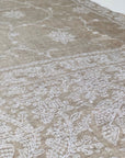 Beige Floral Jaal Embroidery Pashmina Shawl