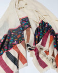 Vintage White Handspun Kani Pashmina Shawl