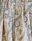 Vintage Ivory White Jamawar Embroidery Pashmina Shawl
