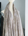 Beige Floral Jaal Embroidery Pashmina Shawl
