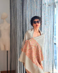2.5 Yard Army Khaki Paisley Design Pashmina Shawl