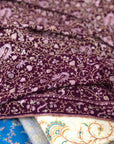 Purple Jaal Embroidery Pashmina Shawl