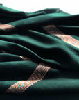 Vintage Emerald Green Hashia Embroidery Pashmina Shawl
