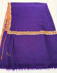 Vintage Purple Hashia Embroidery Pashmina Shawl