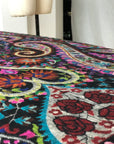 Extra Fine Black Designer Kani Pashmina Shawl