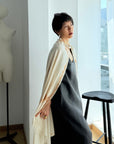 Vintage White Tilla Embroidery Pashmina Shawl