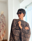 Vintage Black Jaal Silk Jamawar Embroidery Pashmina Shawl