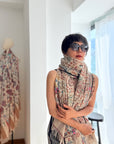 2.5 Yard Beige Antique Design Kani Pashmina Shawl