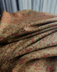 Vintage Golden Silk Embroidery Pashmina Shawl
