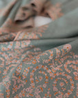Light Green Paisley Design Pashmina Shawl