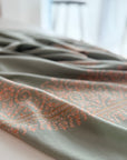 Light Green Paisley Design Pashmina Shawl