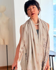 Natural Crown Paisley Design Pashmina Shawl