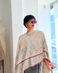 Natural Gulaab Kalam Designer Pashmina Shawl