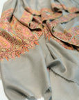 2.5 Yard Army Khaki Paisley Design Pashmina Shawl