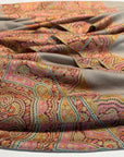 2.5 Yard Army Khaki Paisley Design Pashmina Shawl