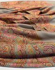 2.5 Yard Army Khaki Paisley Design Pashmina Shawl