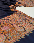 2.5 Yard Navy Paisley Design Pashmina Shawl
