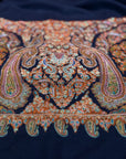 2.5 Yard Navy Paisley Design Pashmina Shawl