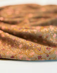 Châle pashmina vintage en soie naturelle brodée avec motifs floraux exquis