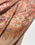 2.5 Yard Dancing Almond Jamawar Embroidery Pashmina Shawl