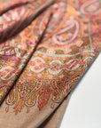 Châle pashmina brodé Jamawar aux amandes dansantes de 2,5 mètres
