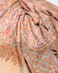 2.5 Yard Dancing Almond Jamawar Embroidery Pashmina Shawl