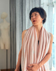 Light Pink Paisley Design Pashmina Shawl