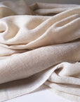 SLOW LOOM White Handmade Pashmina Shawl