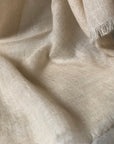 Natural White Handmade Pashmina Scarf