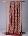 Maroon Silk Jamawar Embroider Pashmina Shawl