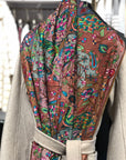 Vintage Beige Jamawar Pashmina Shawl with Exquisite Peacock Design