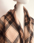 Mocca Checks Thick EKAT Pashmina Shawl