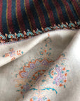 IKAT Embroidery Pashmina Shawl with Stripe Designs