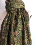 Emerald Silk Embroidery Pashmina Shawl