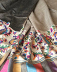 Gray Reversible Kani Pashmina Shawl