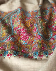 Light Gray Paisley Design Pashmina Shawl