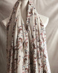 White Silk Sozni Jamawar Pashmina Shawl
