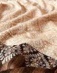 Beige Diamond Design Sozni Pashmina Shawl