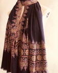 Navy Mandala Design Pashmina Shawl